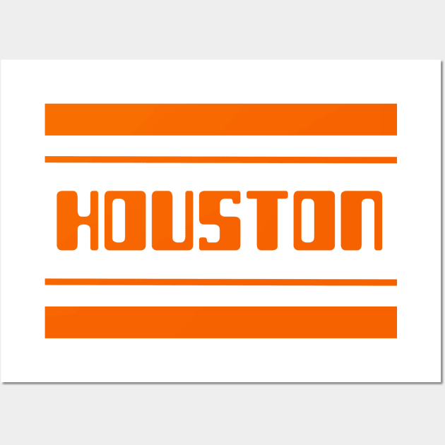 Houston Orange Stripes | Sports Team Wall Art by FantasySportsSpot